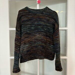 MOSSIMO SUPPLY KNIT WOVEN PULL ON SWEATER